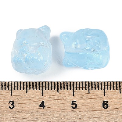 Transparent Spray Paint Glass Beads GLAA-H035-01E-1