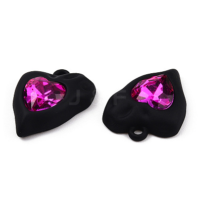 Spray Painted Alloy Pendants PALLOY-K001-38B-1