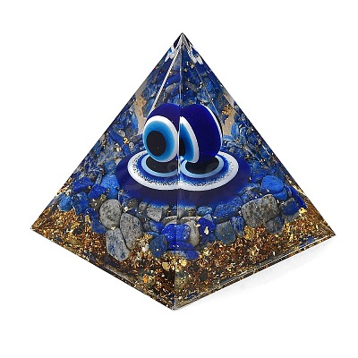 Evil Eye Orgonite Pyramid Resin Energy Generators G-A100-02A-1