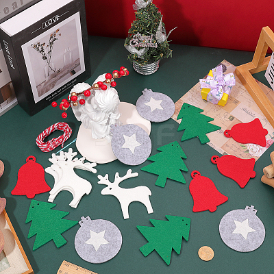 Christmas Cloth Flag Banners DIY-WH0401-91-1