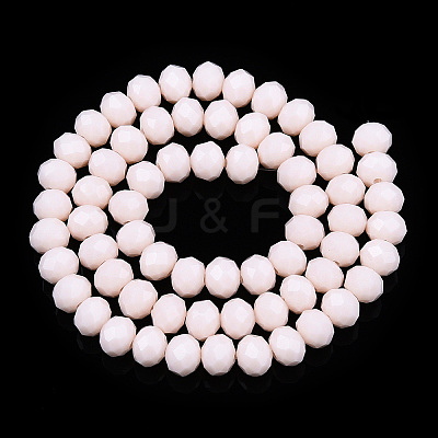 Opaque Solid Color Glass Beads Strands EGLA-A034-P8mm-D33-1