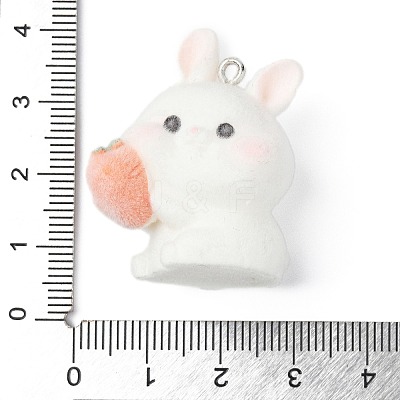 Flocky Opaque Resin Pendants LS-RESI-G105-05A-1