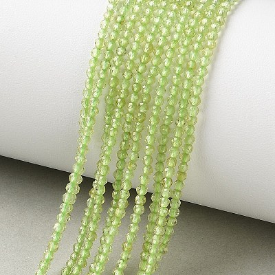 Natural Peridot Beads Strands G-P603-C-2mm-01-1