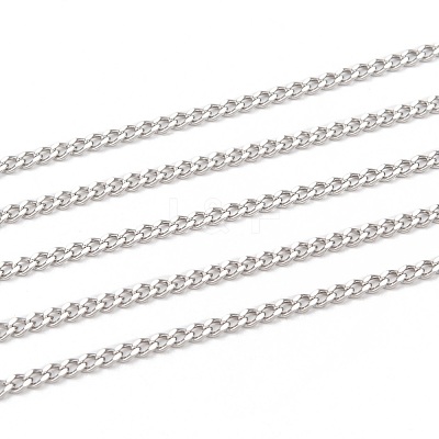 Tarnish Resistant 304 Stainless Steel Curb Chains CHS-P003-05P-1