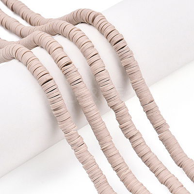 Handmade Polymer Clay Bead Strands CLAY-T002-6mm-80-1