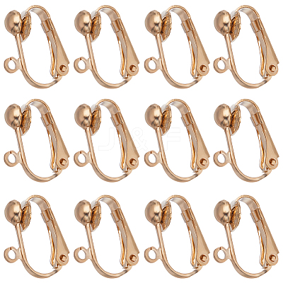 46Pcs Brass Clip-on Earring Converters Findings KK-SC0003-68-1