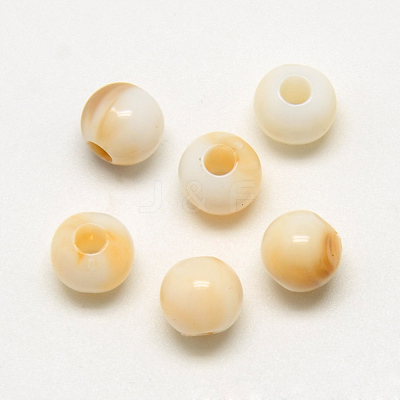 Opaque Acrylic Beads MACR-Q169-01-1