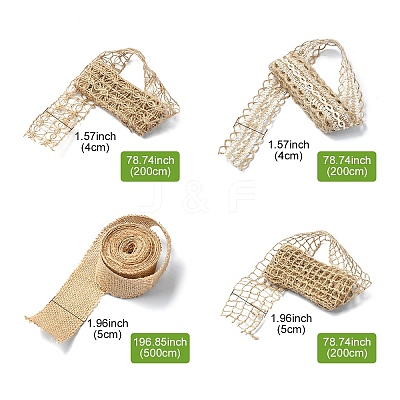 Braided Burlap Ribbon OCOR-YW0001-08-1