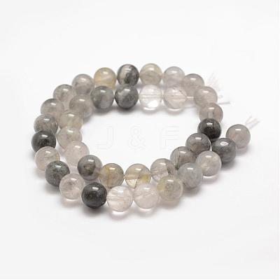 Natural Cloudy Quartz Beads Strands G-E376-6mm-01-1