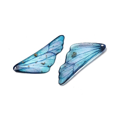 2Pcs Transparent Epoxy Resin Pendants RESI-A044-04A-1