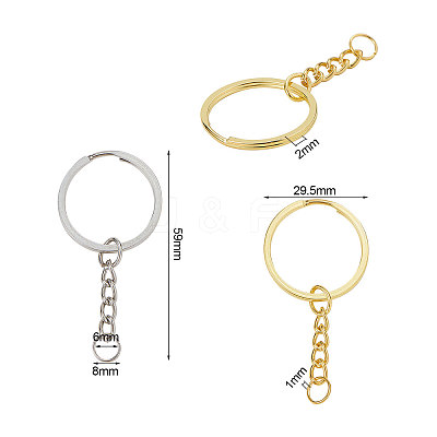 Alloy Split Key Rings PALLOY-CJ0001-44-1