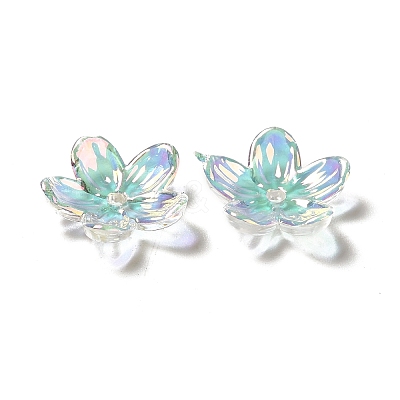 Transparent Acrylic Bead Caps X-OACR-H016-02-1