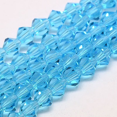 Imitate Austrian Crystal Bicone Glass Beads Strands GLAA-F029-3x3mm-19-1
