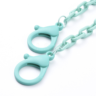 Personalized ABS Plastic Cable Chain Necklaces NJEW-JN02849-03-1