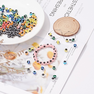 250Pcs 10 Colors Resin Beads RESI-YW0001-05-1