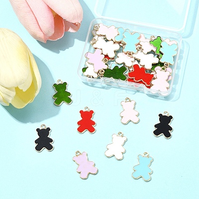 36Pcs Alloy Enamel Pendants ENAM-FS0002-88G-1