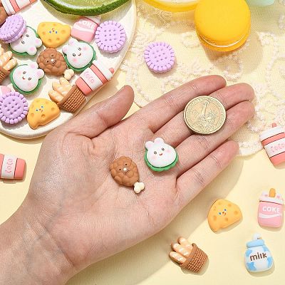 50Pcs Opaque Resin Decoden Cabochons RESI-CJ0002-78-1