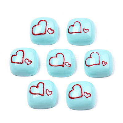 Opaque Resin Enamel Cabochons CRES-N031-030-1