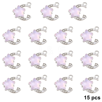 15Pcs Alloy Pendants FIND-YW0017-90E-1