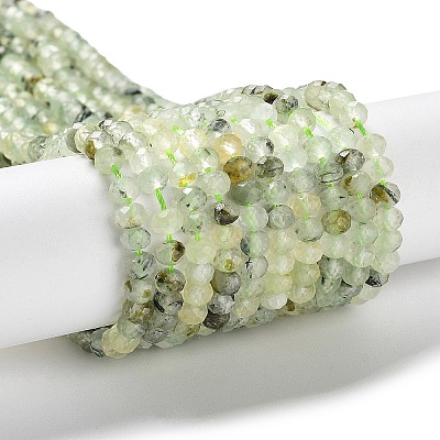 Natural Prehnite Beads Strands G-J400-C05-02-1