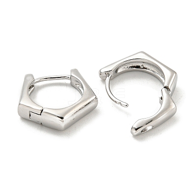 Brass Hoop Earrings EJEW-L211-010S-P-1