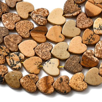 Natural Picture Jasper Beads Strands G-A272-A01-20-1