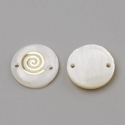 Freshwater Shell Links connectors SHEL-Q009-002G-1