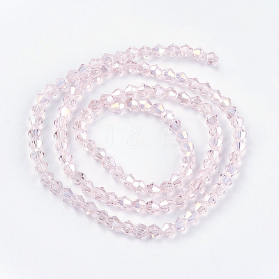 Transparent Electroplate Glass Beads Strands LS-EGLA-S056-4mm-17-1