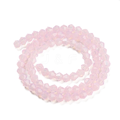 Baking Paint Transparent Glass Beads Strands DGLA-F029-J4mm-08-1