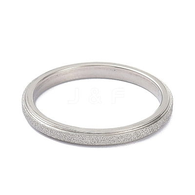 Non-Tarnish 2mm Matte Plain Dome Finger Ring for Girl Women RJEW-C012-01E-P-1