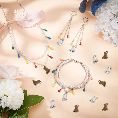 80Pcs 2 Style Tibetan Style Alloy Charms FIND-DC0004-14-1
