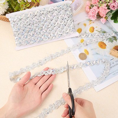 2Pcs Polyester Paillette Beads OCOR-CP0001-31B-1