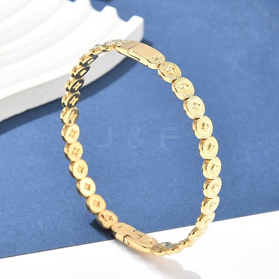 304 Stainless Steel Bangles for Women AJEW-P127-04G-1