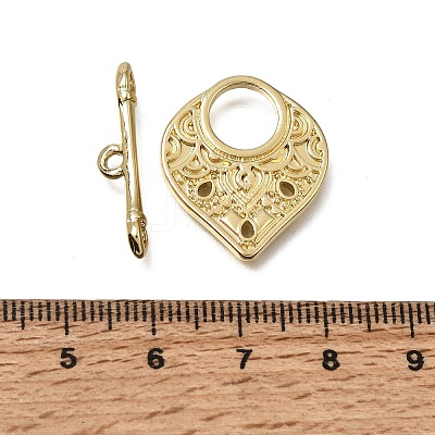 Brass Toggle Clasps KK-CJC6001-01A-G-RS-1