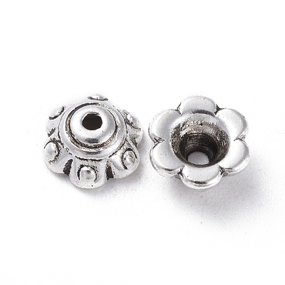 Tibetan Style Alloy Bead Caps LF0571Y-NF-1