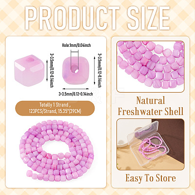 1 Strand Natural Freshwater Shell Dyed Beads Strands SHEL-TA0001-44B-1