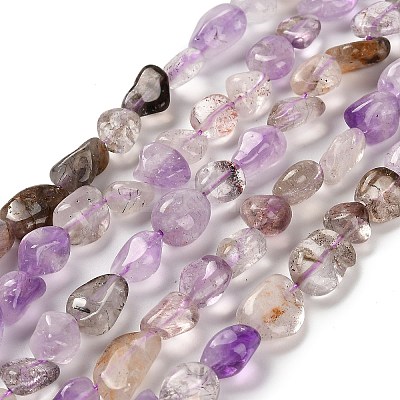 Natural Rutilated Quartz Beads Strands G-P497-01E-08B-1