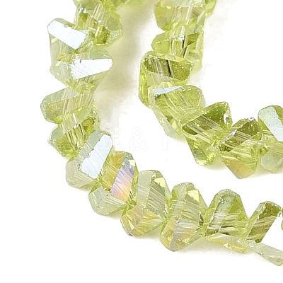 Electroplate Transparent Glass Beads Strands LS-EGLA-Q139-01A-A17-1