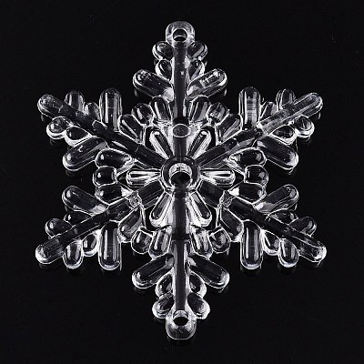 Transparent Acrylic Connector Charms TACR-T028-07A-1