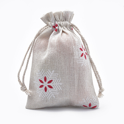 Polycotton(Polyester Cotton) Packing Pouches Drawstring Bags X-ABAG-T006-A18-1