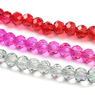 Transparent Painted Glass Beads Strands X-DGLA-A034-T3mm-A24-1