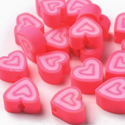 Handmade Polymer Clay Beads CLAY-T020-13F-1