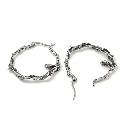 316 Surgical Stainless Steel Hoop Earrings for Women and Men EJEW-D096-22B-AS-1