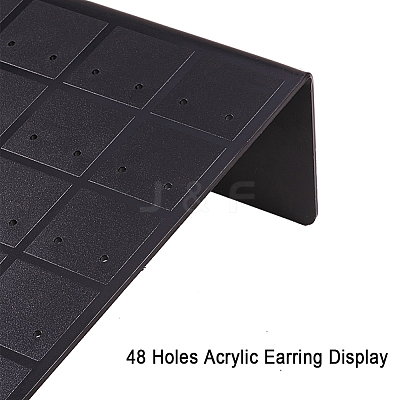 48 Holes Acrylic Earring Display EDIS-WH0003-01-1