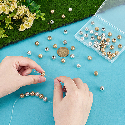 60Pcs 2 Styles Tibetan Style Alloy Beads FIND-PH0029-49-1