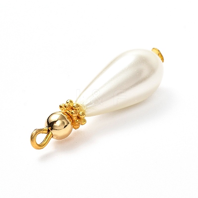 Glass Pearl Pendants PALLOY-JF00902-1