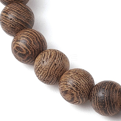 Summer Beach Turtle Dyed Synthetic Turquoise & 6.5mm Round Wenge Wood Beaded Stretch Bracelets for Women BJEW-JB10515-01-1