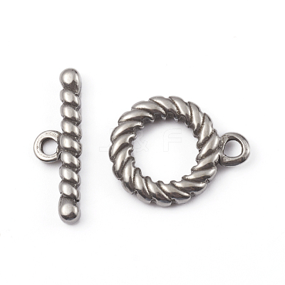 Non-Tarnish 304 Stainless Steel Toggle Clasps STAS-D170-03P-1