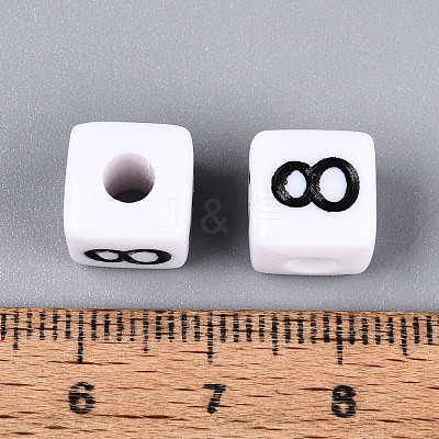 Opaque Acrylic European Large Hole Beads SACR-N020-01B-09-1