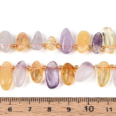 Natural Ametrine Beads Strands G-Z091-A41-1